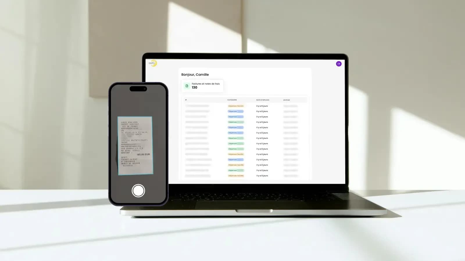 Aperçu du projet ComptaAEFS - Gestion de notes de frais